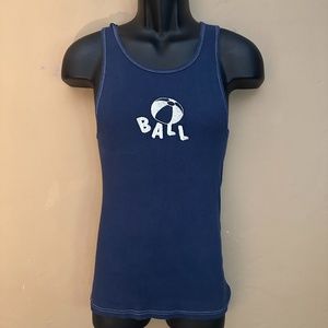 Ball Vintage Ribbed Tank Top Large designed to be tight Gently worn Made by LASC